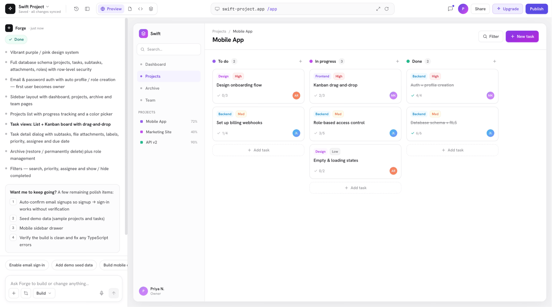 The first mockup of the builder, before the name existed